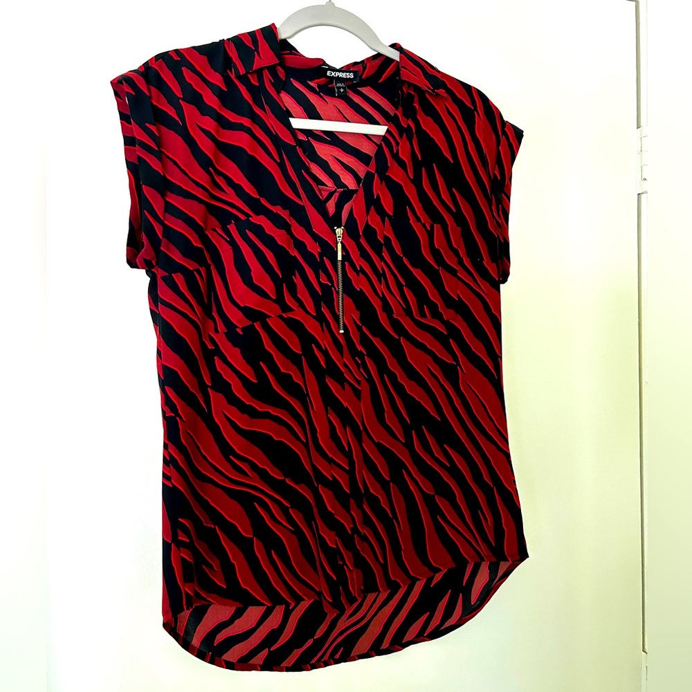 Express blouse / shirt size S gold zipper